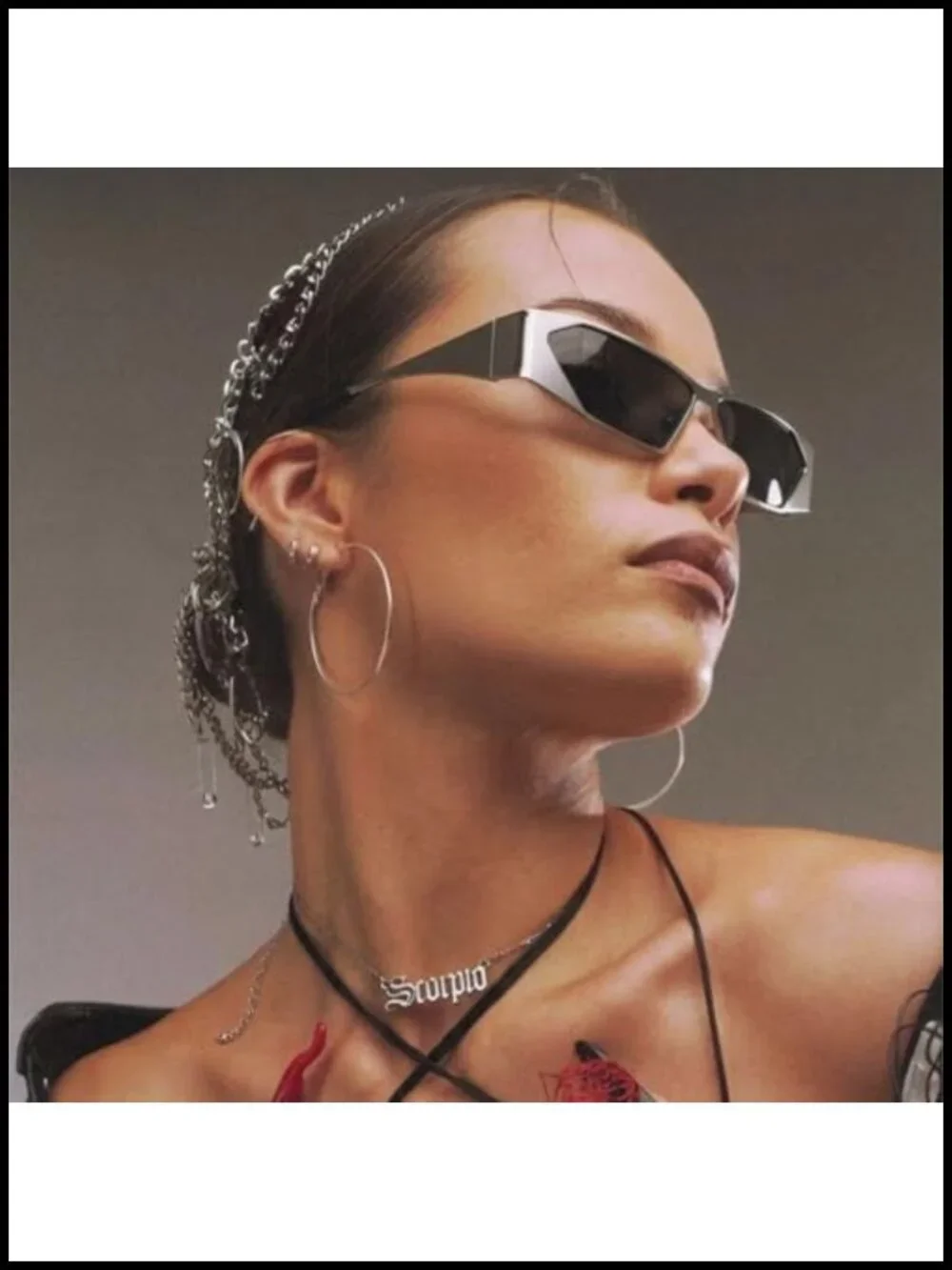 Retro Narrow Cat Eye Sunglasses UVA/UVB Protection Metal Frame